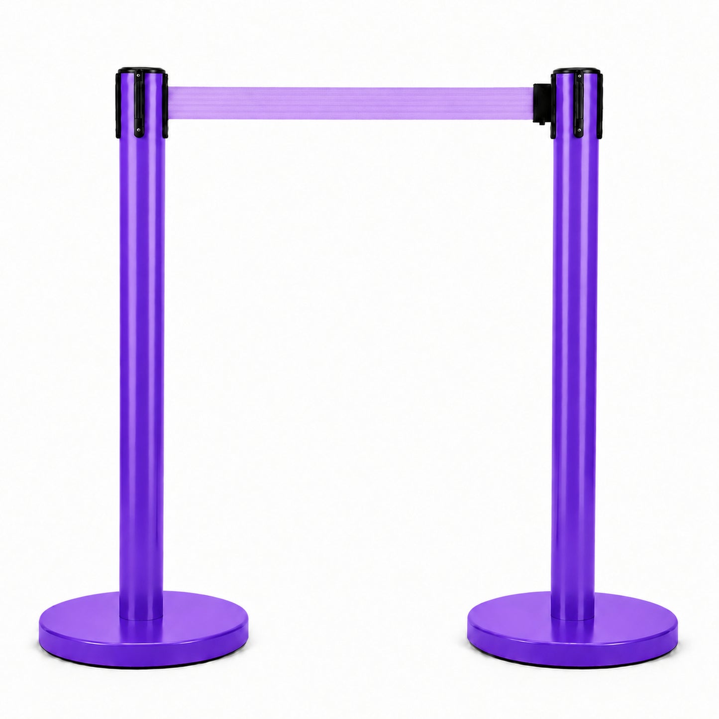 Pair of Colored Retractable Belt Stanchions
